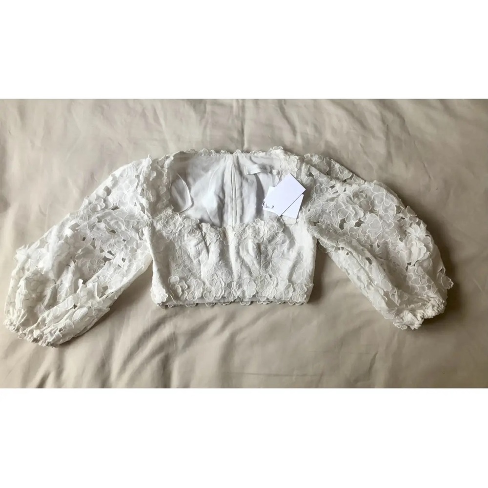 Zimmermann Linen Lola crop top embroidered. - Picture 7 of 10